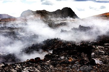 wulkan lawa zastygła księżycowa cudowna Islandia © damian