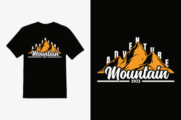Outdoor adventure and mountain with tree print t-shirt design, Vector Typography, Inspiring Motivation Quote.