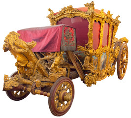 The Royal carriage (Germany) isolated on transparent background.