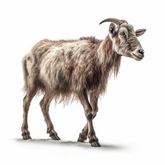 Obraz premium Goat isolated on white background (Generative AI)