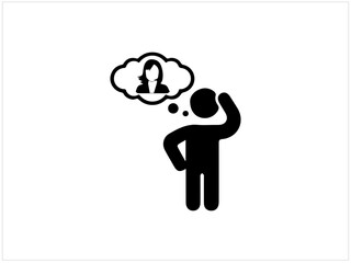 Computer Icons Thought Intertwingled: Information Changes Everything Icon design, Man thinking icon speech bubble icon isolated Vector Image, Premium Vector | Man person thinking icon.