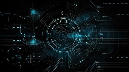 Computer generated abstract tehnology image. Three-dimensional 3D fractal, texture..Created with generative AI