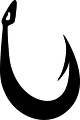 Fish hook icon vector symbol design illustration