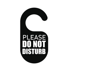 vector do not disturb and make up the room please hotel hanger signs