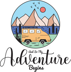 Mountain Adventure PNG Sublimation art work