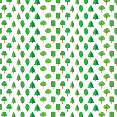 Forest background, wallpaper, wrapping paper. Ecophone. Vector illustration