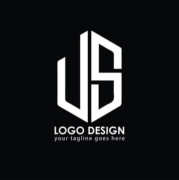 JS US Logo Design, Creative Minimal Letter US JS Monogram