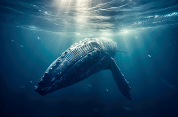 whale in the sea, generative ai