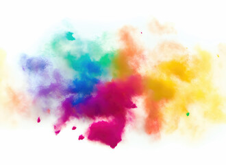 Obraz premium Colorful splash of bright paint, explosion of colored powder.