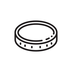 Coin vector icon. Casino coins sign. Casino chips icon. Money flat sign design. Illustration of coin line icon. Linear flat cent coin symbol pictogram. UX UI icon