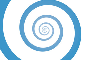 spiral  color blue white background thin