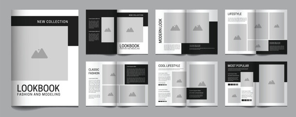 Modern fashion catalogue minimalist template design

