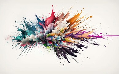 watercolor abstract artwork with white background