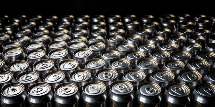 many cans of beer are stacked next to each other Generative AI