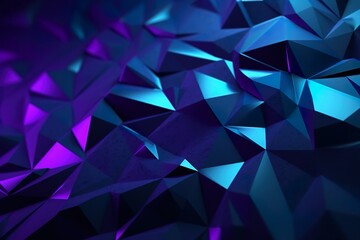 Abstract Background with geometrically textured 3D in blue and purple