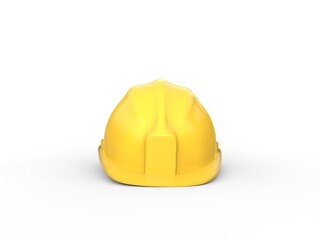 Fototapeta premium Yellow workers had hat - isolated on white background - front view