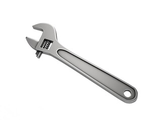 Brand new steel wrench - isolated on white background