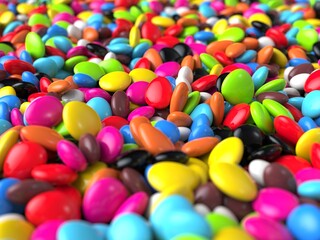 Fototapeta na wymiar Bright and colorful pebbles - macro shot