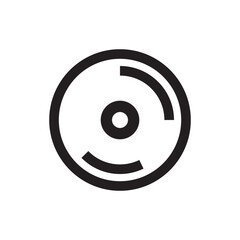 CD vector icon. Compact disc flat sign design. DVD symbol. CD pictogram. UX UI icon 