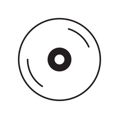 Fototapeta premium CD vector icon. Compact disc flat sign design. DVD symbol. CD pictogram. UX UI icon 