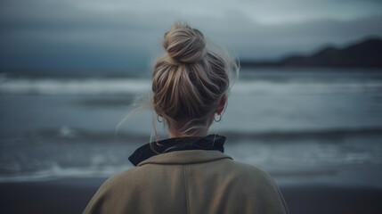 Fototapeta premium Woman near sea