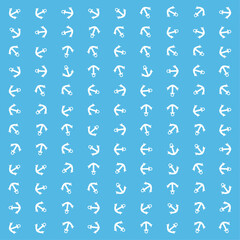 blue background pattern with white anchors