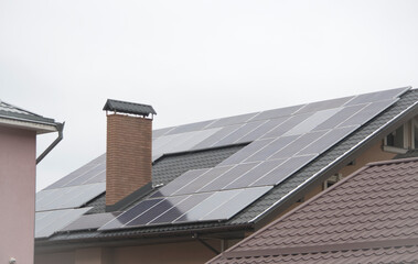 Solar panels on the house
