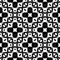 Seamless repeating pattern.  Black and white pattern for web page, textures, card, poster, fabric, textile.