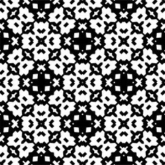 Obraz premium Seamless repeating pattern. Black and white pattern for web page, textures, card, poster, fabric, textile.