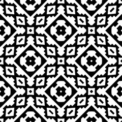 Seamless repeating pattern.  Black and white pattern for web page, textures, card, poster, fabric, textile.