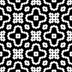 Seamless repeating pattern.  Black and white pattern for web page, textures, card, poster, fabric, textile.