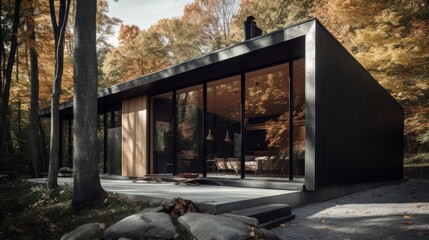 Fototapeta premium A fresh and inviting facade with soft edges and natural elements. AI generated