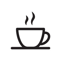 Cup of coffee vector icon. Mug vector icon. Cup of tea vector flat sign design. Cup symbol pictogram. UX UI icon
