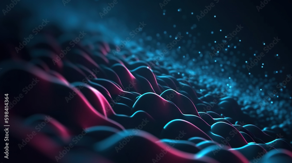 Poster modern digital abstract 3d background. copy space. based on generative ai