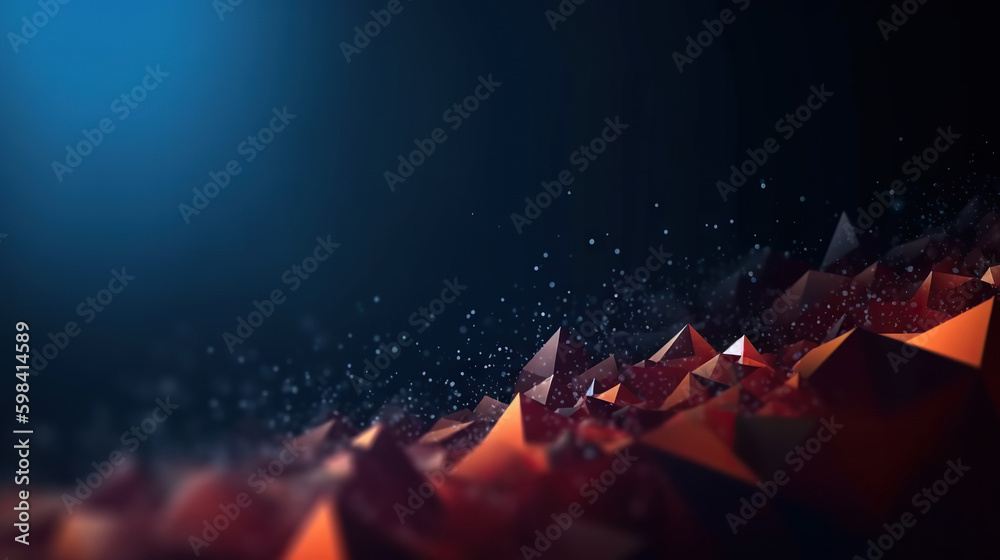 Poster modern digital abstract 3d background. copy space. based on generative ai