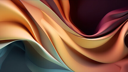 Modern digital abstract 3D background. Copy space. Based on Generative AI