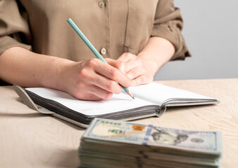 Fototapeta premium Planning personal money, budget, managing finances, financial strategy concept