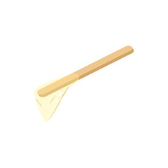 Paste for hair removal or sugaring on wooden stick, flat vector isolated.