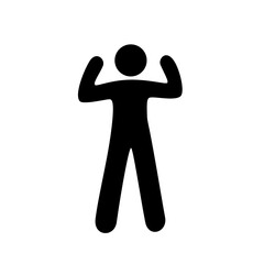 Obraz premium Person flexing biceps