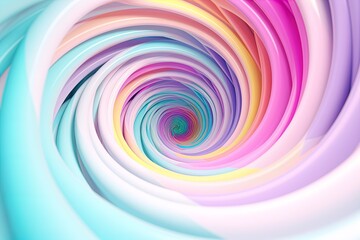 Obraz premium Abstract iridescent holographic swirl vortex on isolated background. Liquid hurracane fluid, dynamic motion background