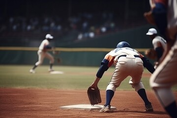 illustration, baseball game, ai generative