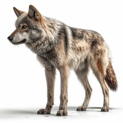 Obraz premium Wolf isolated on white background (Generative AI)