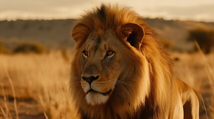 Fototapeta na wymiar Lion in Savannah