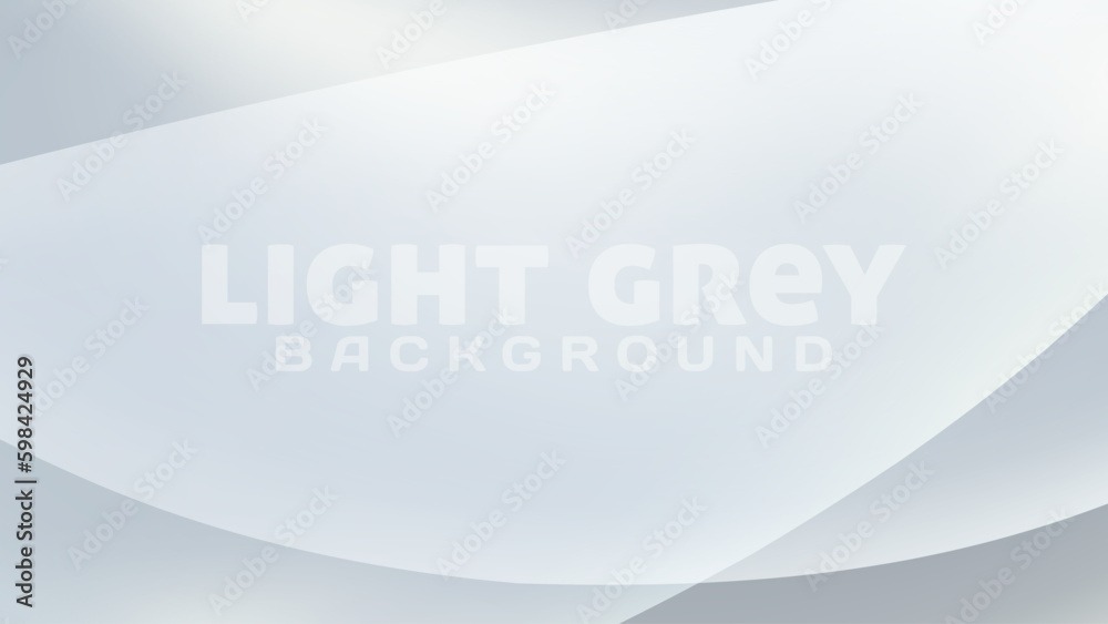Poster Light gray background with translucent rounded shapes. Vector graphics