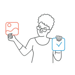 Woman working on website development.