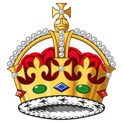 Vector realistic crown of the King of Great Britain