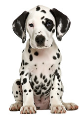 dalmation puppy isolated on a transparent background, generative ai
