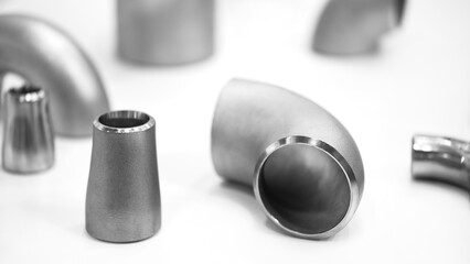 Many types of metal details industrial design background, engineering technology concept