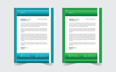 The Best And Most Exceptional, Wonderful Letterhead Design Template.  Modern Letterhead template. Flyer, Social Media, Email signature.
