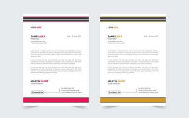 The Best And Most Exceptional, Wonderful Letterhead Design Template.  Modern Letterhead template. Flyer, Social Media, Email signature.
